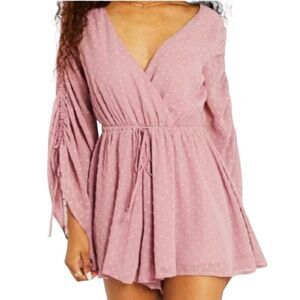 Altar'd State Betsy Mauve Clipdot Romper Size XSmall